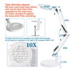 HITTI 10X Magnifying Glass with Light, 1,800 Lumens Stepless Dimmable,