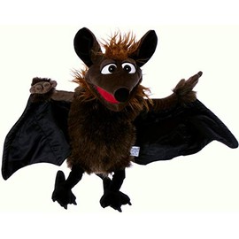 Living W434 Puppets Gaston the Bat Hand Toy Brown/Black, Wingspan 60 cm