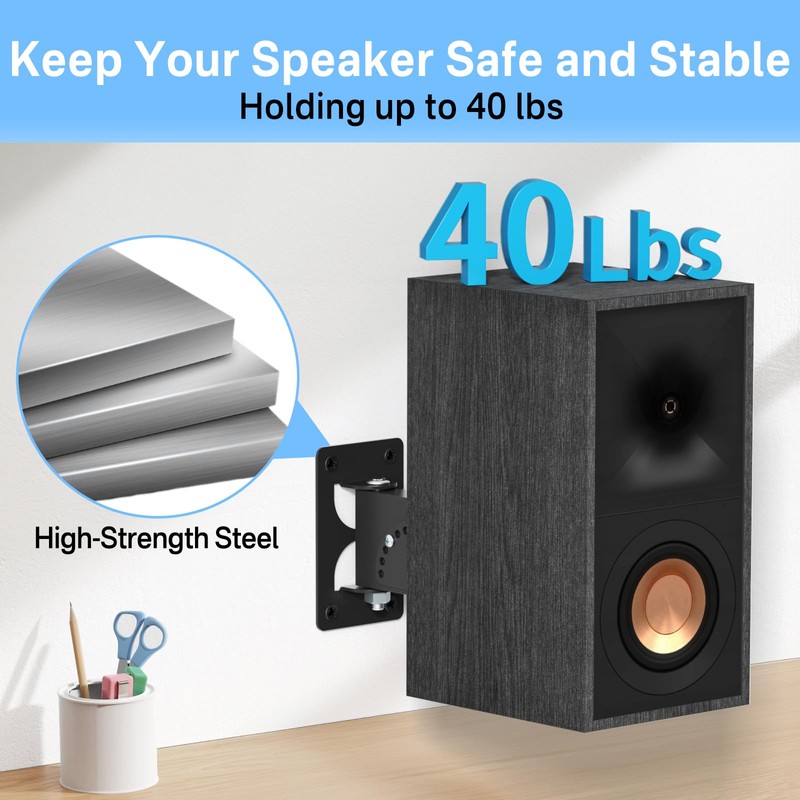 Chunxiao Upgrade Metal Speaker Wall Mount for Klipsch R-40M HDT-600