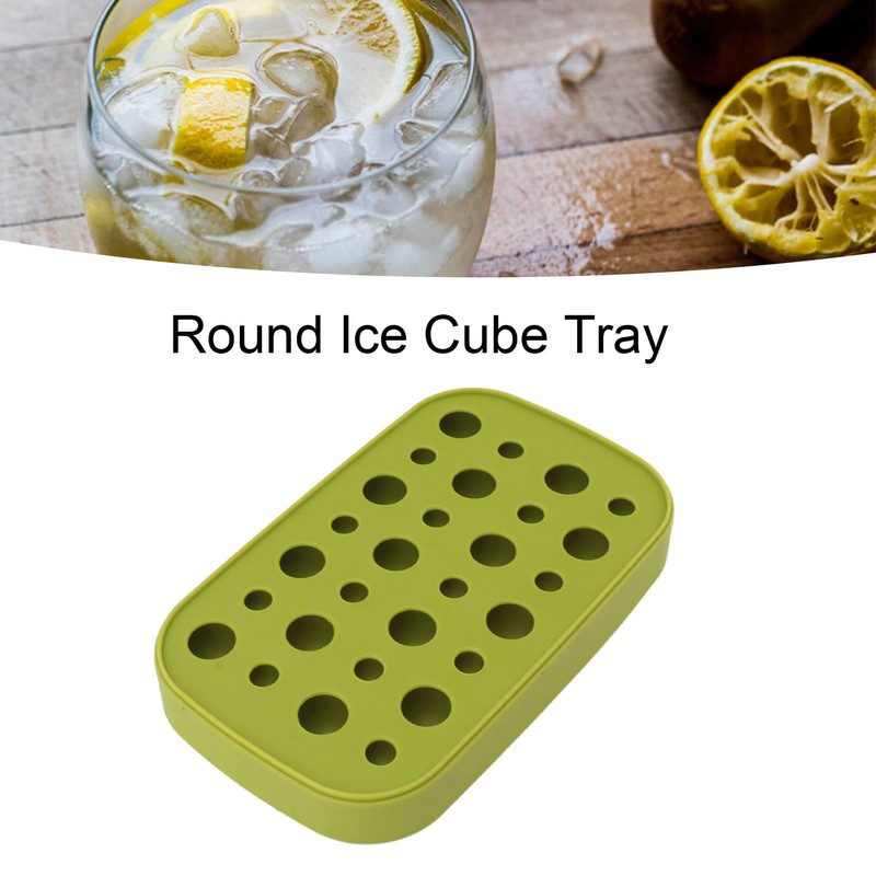 Reusable Flexible Ice Cube Maker Mold Easy Release Round Ice