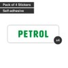Gobrecht & Ulrich 4 Petrol Fuel Cap Stickers - White