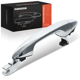 A-Premium Rear Right Passenger Side Exterior Door Handle Compatible with Honda Accord 2013-2017 Sedan, Pilot 2015-2020, Chrome, Replace# 72641-T2A-C71, 72681-T2A-C71