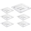 CURTA 6 Pack Food Pan Lids, 1/6 Size Polycarbonate Cover