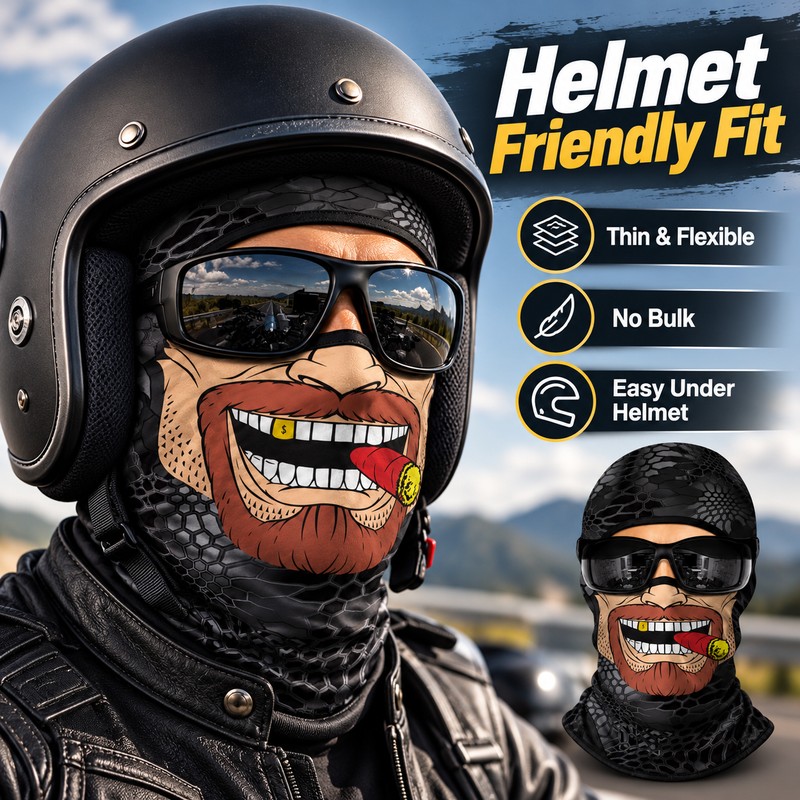 Breathable Full Face Balaclava Mask for Motorcycle Riding – Lightweight