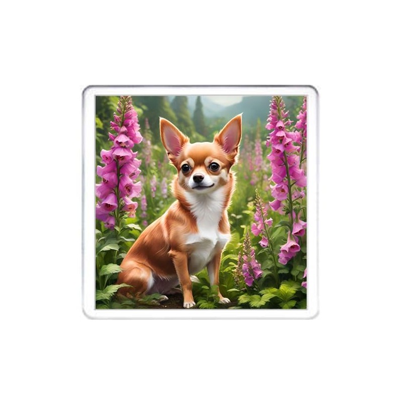 Chihuahua Coaster Set. 4 different Chihuahua Dog Pictures on 10cm