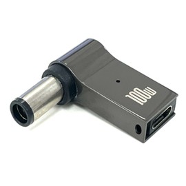 fine-R 100 W DC 0.3 x 0.2 inch (7.4 x 5.0 mm) Laptop PD Charging Adapter for DELL Dedicated 90° L-Shaped L-Shaped TYPE-C USB-C Converter Plug Usbl Type L Type Sb Adapter USB 90 Degree (PL Insuranced)