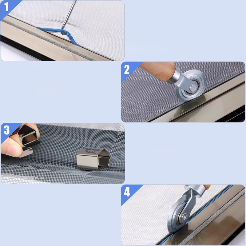 4 in 1 Window Screen Repair Kit Including Window Screen