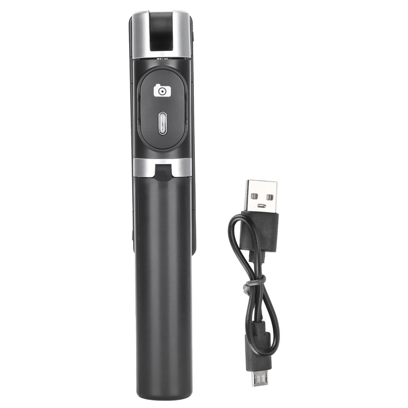 Tripod Selfie Stick with Light Mobile Phone Wireless Bluetooth Foldable