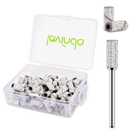 Lavinda Small Sanding Bands for Nail Drill with 3.1mm Mandrel Bit, 80 Piece Set Coarse Mini Sanding Bands Nail Drill Bits for Acrylic Nails Gel Manicures and Pedicures (80 Grit, Zebra)