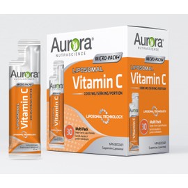 Aurora Nutrascience Aurora Nutrascience Liposomal Vitamin C 1000mg | Immune System Support | Sugar Free | Orange Flavour | Single Serve Liquid Packets | Made in Canada | NPN 80122401