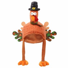 Ypser - Sombrero de pavo para el día de Acción de Gracias, accesorio de fiesta, juego de rol, carnaval, cosplay, Gorra negra, Black Hat