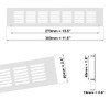60x300mm Air Vent Cover - Aluminium Ventilation Grille - White