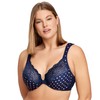 Glamorise Women's Bra, Navy print, 85C
