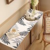 Table Runner Grey Modern Table Runner Black Leaves Table Runner