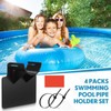 Geelin 4 PCS Swimming Pool Pipe Holders Fits 1.5'(MAX) Water