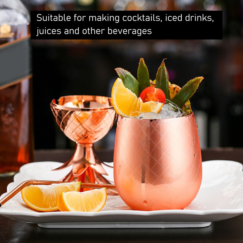 Cocktail Shaker Pineapple Shape Stainless Steel Polished Smooth Surface 500ml