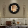 VETROVUE 24 Inch Black Boho Wall Decor Sunburst Mirror -