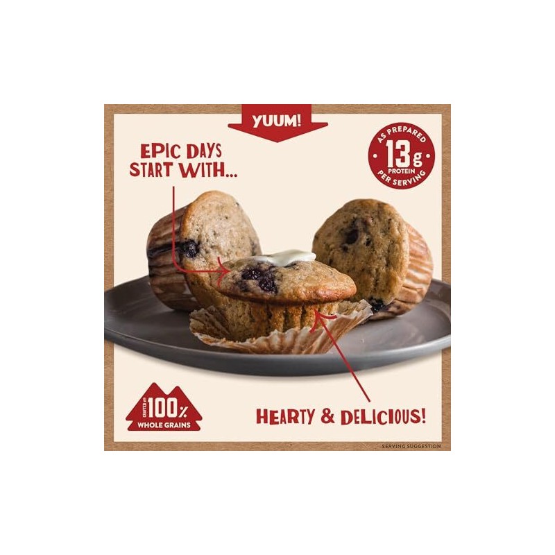 Kodiak Cakes Blueberry Muffin Mix Pack of 6 Protein 14
