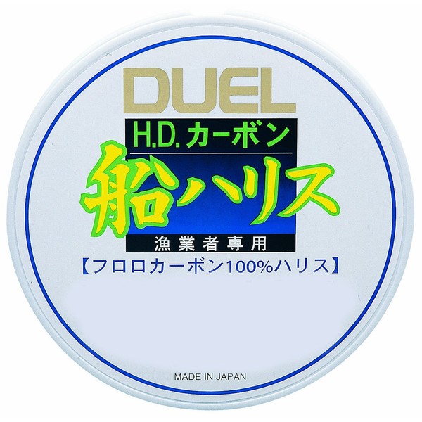 Duel Fluoro Line 6 - 70 lbs (No. 1.5 - 16) H.D. Carbon Boat Fishing Line, 328.1 ft (100 m) / 656.2 ft (200 m) Clear, For Boat Fishing, transparent