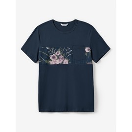 PATPAT Family Matching Outfits Family Hawaiian Matching Outfits Tshirt Casual Floral Print Beach Short Sleeve Father Son Matching Shirts Navy Blue Floral Print Hawaiian T Shirts for Men L