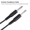 Aviation Headset Cable, Dual GA Plug Aviation Headset Replacement Cable
