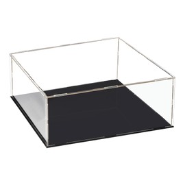 sourcing map Acrylic Clear Display Case Box Dustproof Protection Showcase Cube Collectibles Show Box 25x25x15cm
