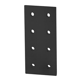8020, 4365, 15 Series, Aluminum 8 Hole Rectangle Flat Plate Bracket Straight Mounting Connector Bracket for 80/20 1.5" T-Slot Extruded Aluminum Extrusion (Black Anodize, 10)