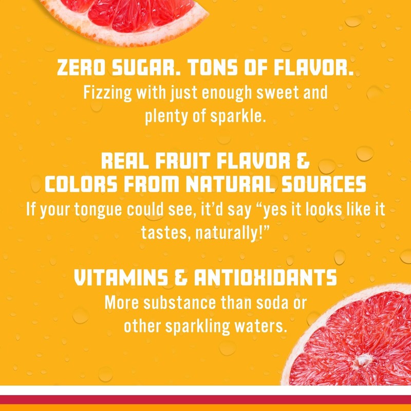 Sparkling Ice, Pink Grapefruit Sparkling Water, with Antioxidants and Vitamins,