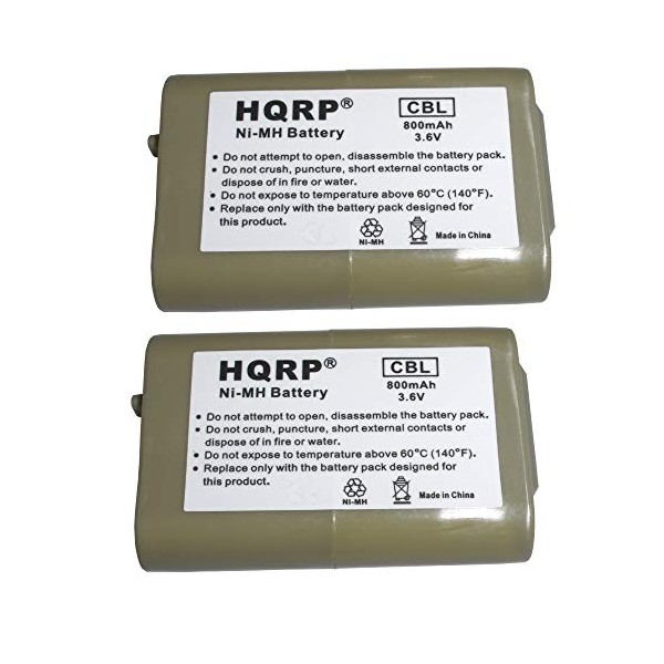HQRP Two Phone Batteries Compatible with Panasonic KX-TD7685, KX-TD7694, KX-TD7695,