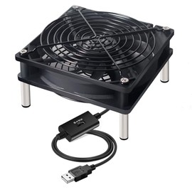 ZIWIJE USB Computer Cooling Fan 5V USB Power with Speed Controller USB Router Fan for Router TV Box Mini PC Cabinet 120mm
