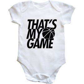 Hippowarehouse That�s my game basketball baby vest bodysuit (short sleeve) boys girls