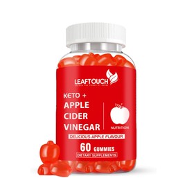 LEAFTOUCH-UNLOCK THE POWER OF HERBS Apple Cider Vinegar Gummies | 60 Count | ACV Supplement | Apple Flavor | Non-GMO, Gluten Free Gummies | 60 Gummies Pack (Pack of 1)