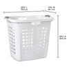 STERILITE 12258004 Carry Hamper, 19-7/8", White