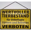 Blechschild With cord 30 x 20 cm warning sign: valuable