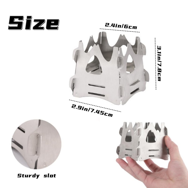 2 Pcs Foldable Stove,Portable Camping Stove for Outdoor Cooking, Lightweight