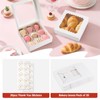 SHINXIOS 20pcs Bakery Boxes with Window, 8x8x2.5 inches White Treat