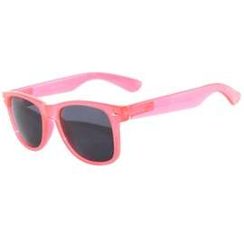 Smoke Lens Sunglasses Glow in the Dark Frame Soft Rubber Coating Pink