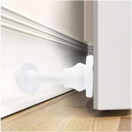 XKMT- Wall Silicone Punch Door Stopper For Protection Door Or Wall Silent Free Self Adhesive Home Accessories (Clear White) [P/N: ET-HOME002-CLEARWHITE]