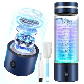 Lozltx 2025 Upgrade Hydrogen Water Bottle, 【NO.1 Double Hydrogen Content】【Super Hydrogen Content-6850PPB 】420ml Hydrogen Water Bottle Heavy Metals Improve Water in 3 Min