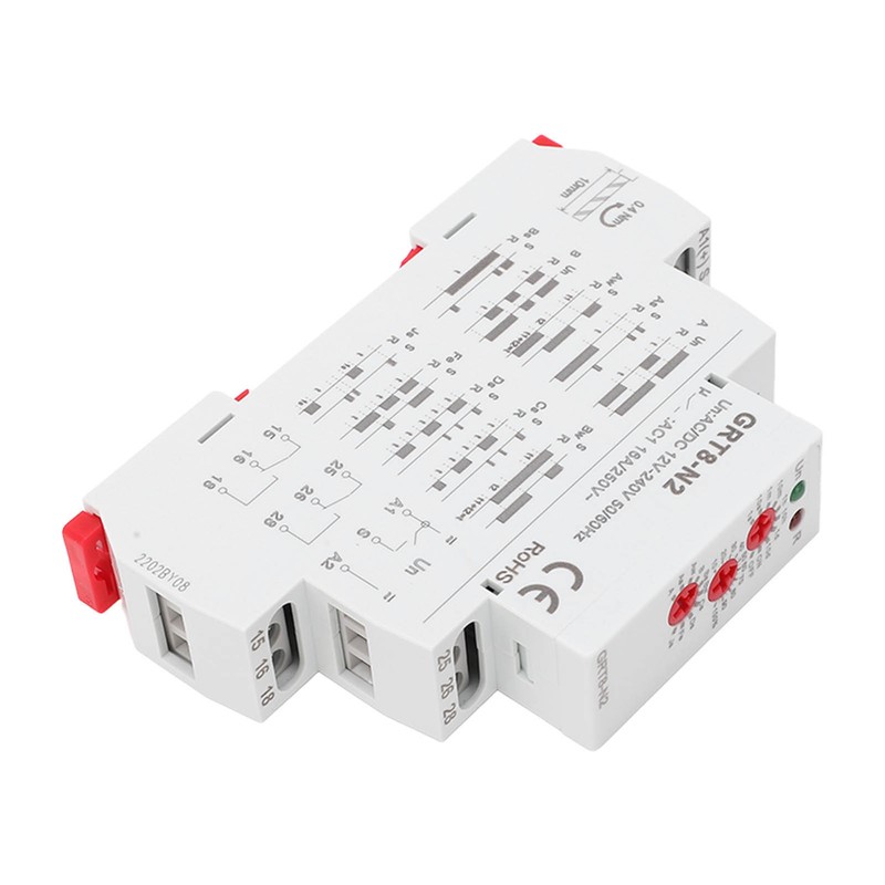Multifunctional Time Relay LED Indicator Rail Mounting Flame Retardant Delay