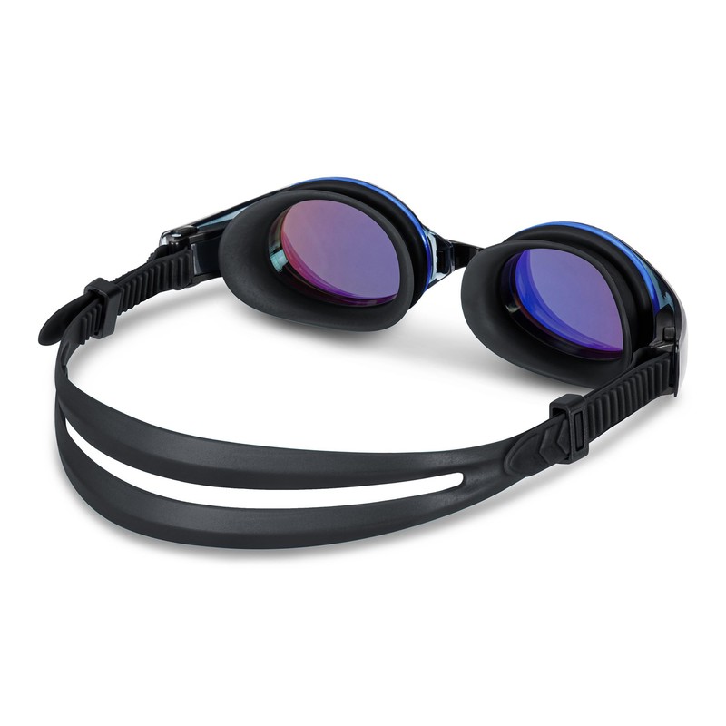 MaiKud Unisex Swimming Goggles with Mirrored Lenses (Black)
