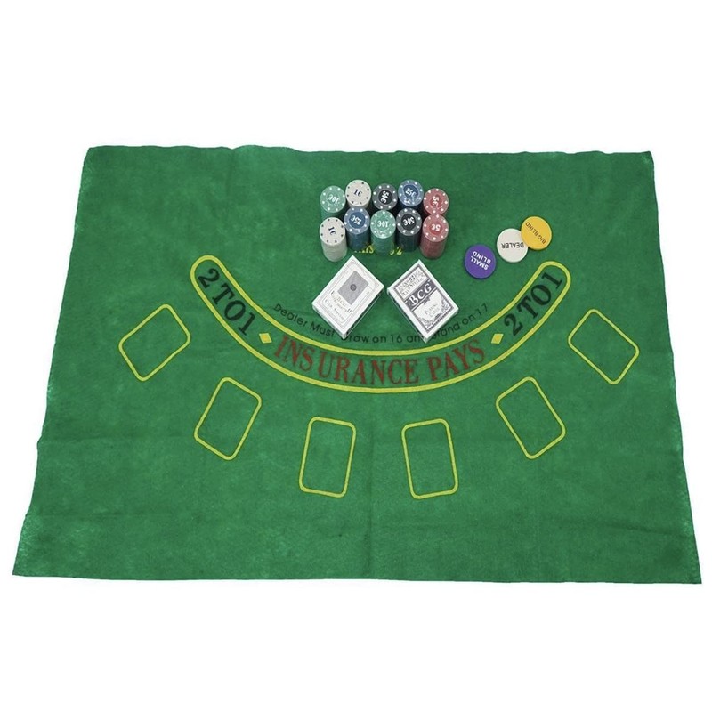 Poker Game Set with Metal Box Complete Fiches + Cards