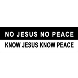 Stickers for Everyone No Jesus no Peace Know Jesus Sticker Realistic Wall Decal for Car Truck Bumper Laptop Vinyl Window Wall US