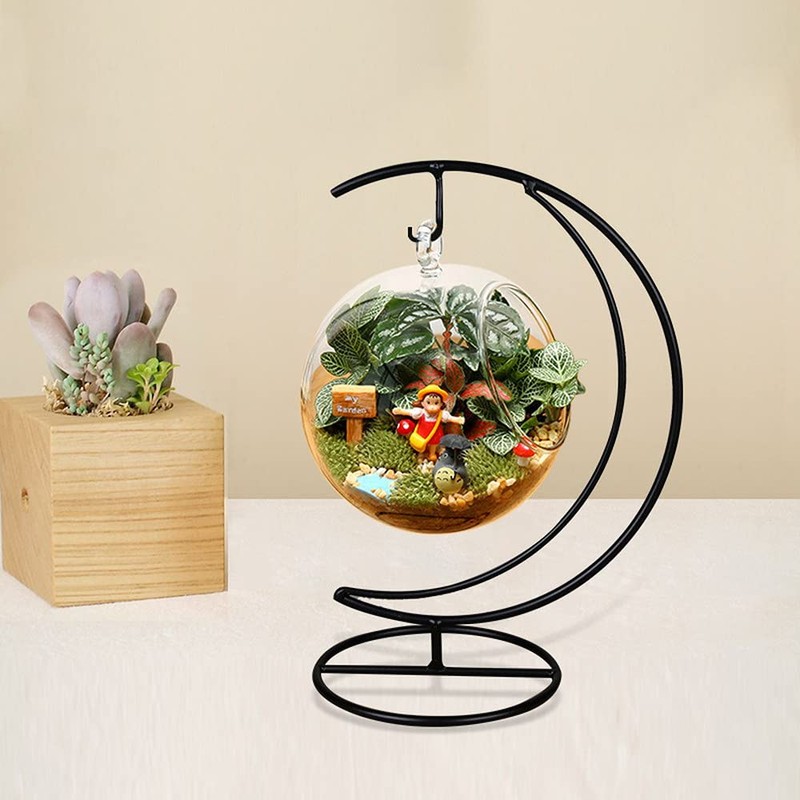 moin moin 2109DH292 Hanging Base, Exhibition Hook, Iron, Moon Shape,