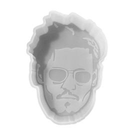 Johnny Depp Freshie Silicone Mold | Size 3.35" Wide x 5.3" Long x 1" Deep | Freshie Molds | Silicone Mold for Freshie, Soap, Resin, Candles