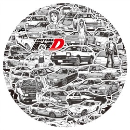 KRGNPLE 75 Pcs Anime Stickers Waterproof Sticker Notebook Notebook Cute Graffiti Sticker DIY Kazari Takumi Fujiwara Natsuki Motegi Initial D