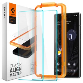 Spigen Tempered Glass Screen Protector [GlasTR AlignMaster] designed for Pixel 7a [Case Friendly] - 2 Pack