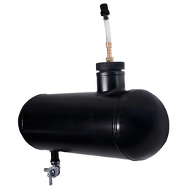JMCHstore Side Aluminum Mini bike Gas Fuel Tank Cylinder 4x12'' for Coleman Baja Montser Mega moto Predator Hemi non 212 Engine, Massimo Axis RealTree Motovox Mototec Gas Bike, Go Kart Parts (Black)