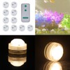 10pcs/ Set Round Waterproof LED Candle Light Submersible Remote Control(Warm