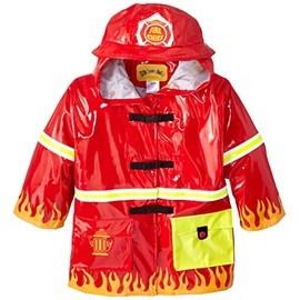 Kidorable Fireman Kids Rain Jacket, All Weather Raincoat, Red, Size 2T, Little Kids (US Sizing), Waterproof, Machine Washable